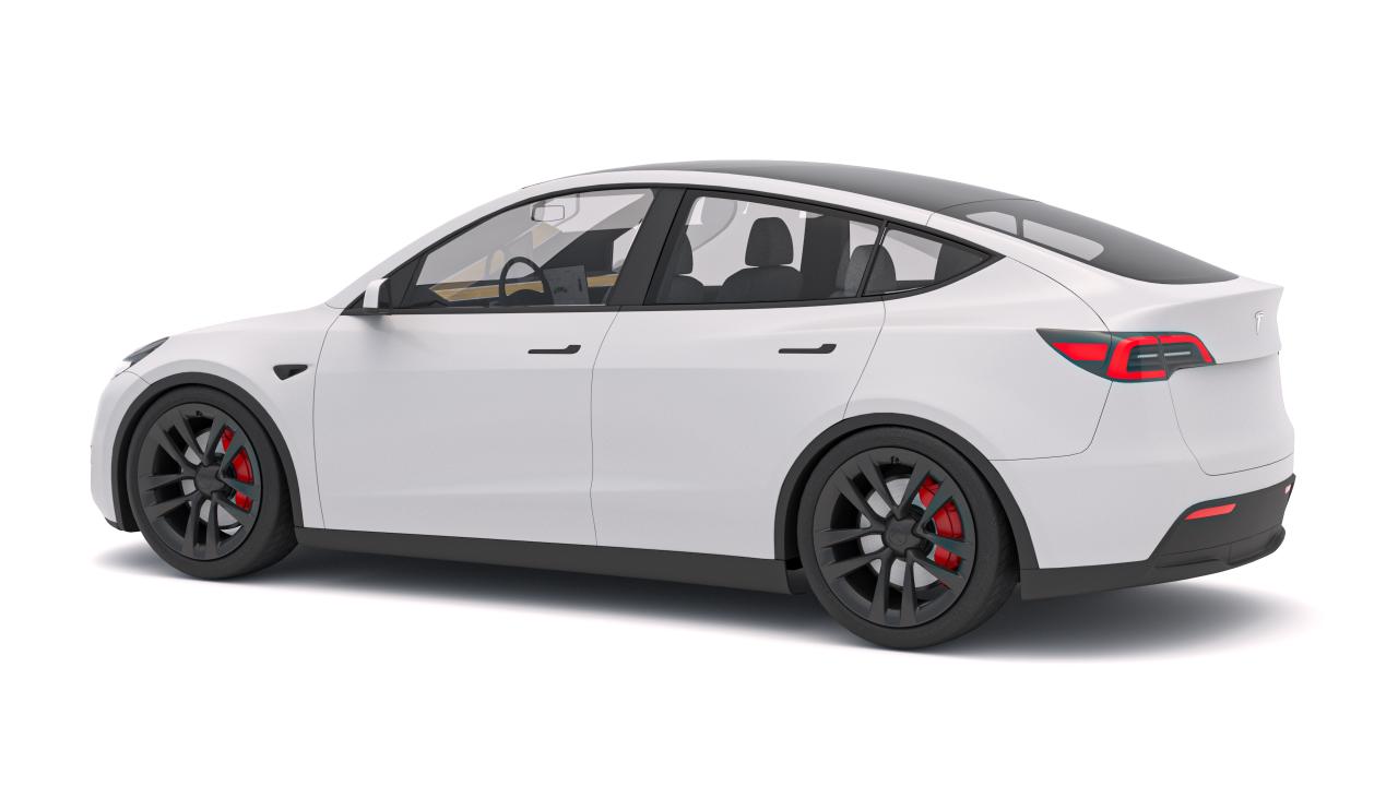 Autorack Car Transporter and Tesla Y 3d models