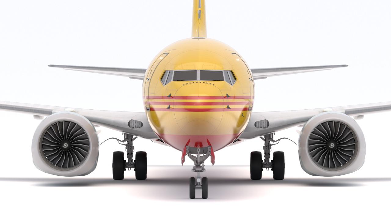 DHL Delivery Semi Trailer Boeing 737 Collection 3d models
