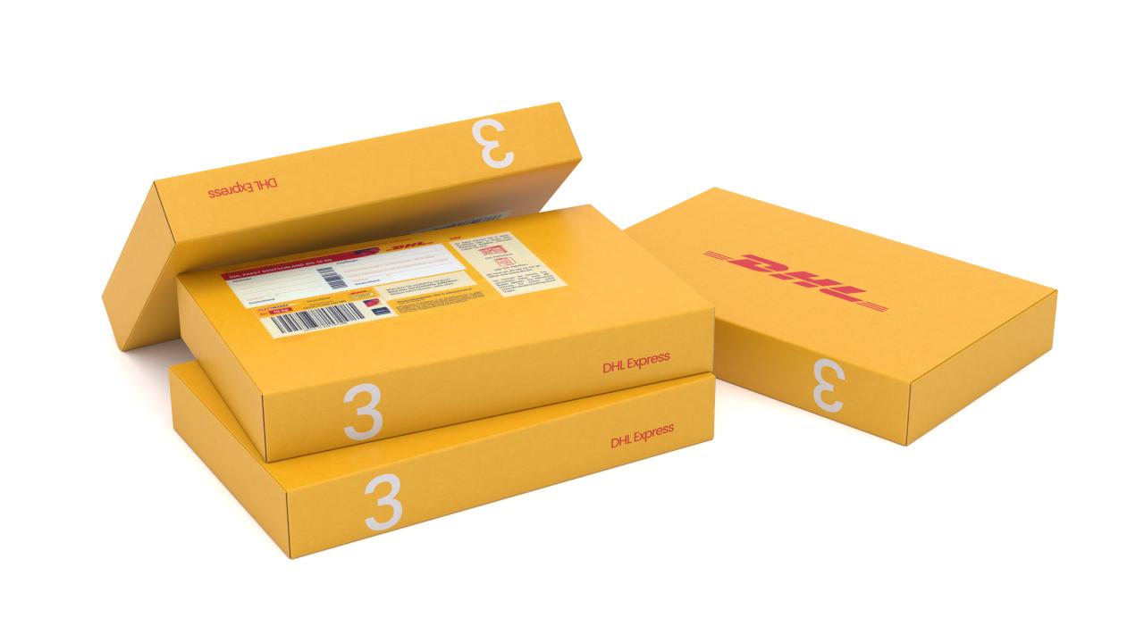 DHL Delivery Semi Trailer Boeing 737 Collection 3d models