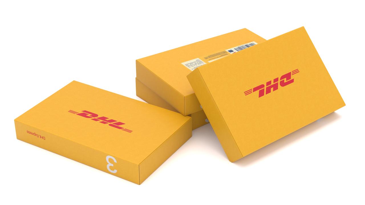 DHL Delivery Semi Trailer Boeing 737 Collection 3d models
