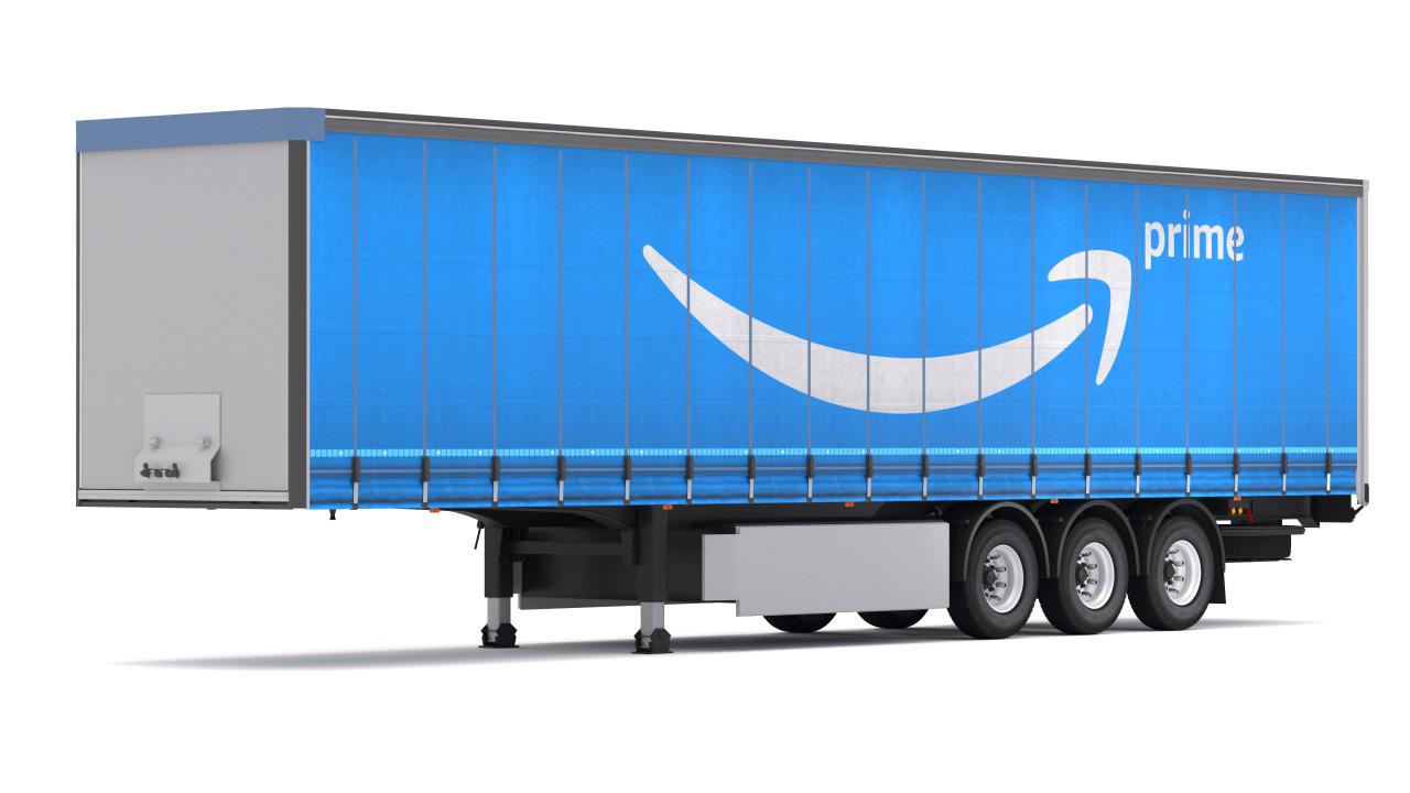 Amazon Prime Delivery Semi Trailer Boeing 737 Collection 3d models