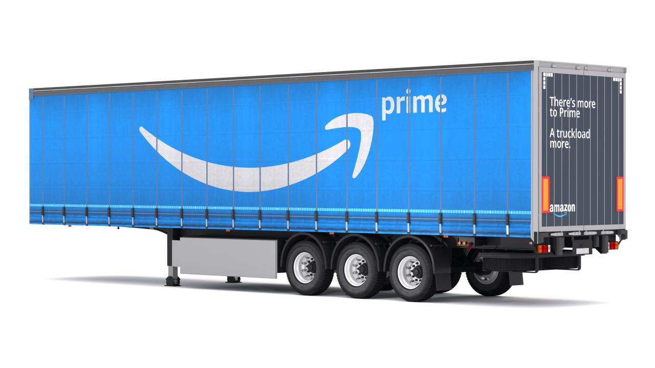 Amazon Prime Delivery Semi Trailer Boeing 737 Collection 3d models