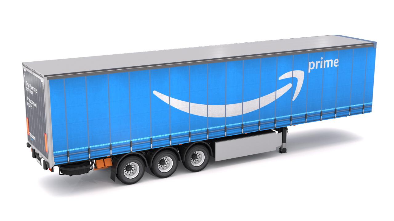 Amazon Prime Delivery Semi Trailer Boeing 737 Collection 3d models