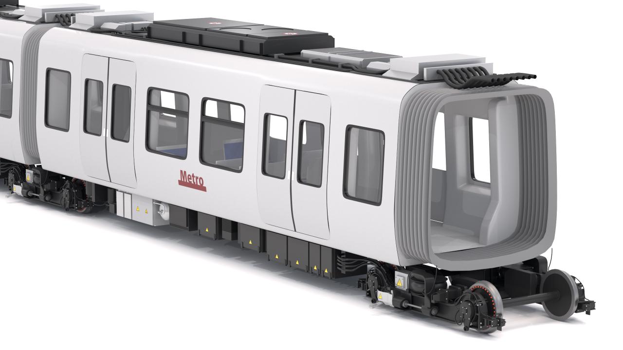 Hitachi Rail Driverless Metro Copenhagen with Railway Bridge 3d models