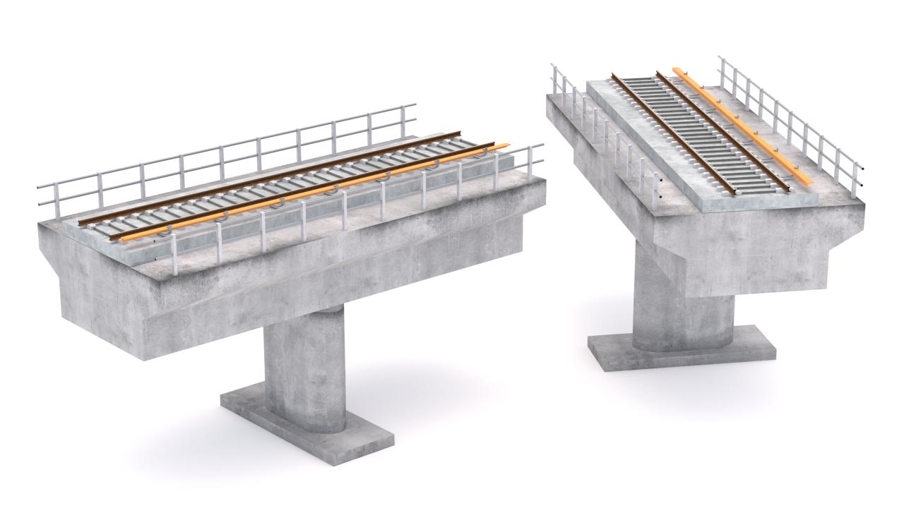 Hitachi Rail Driverless Metro Copenhagen with Railway Bridge 3d models