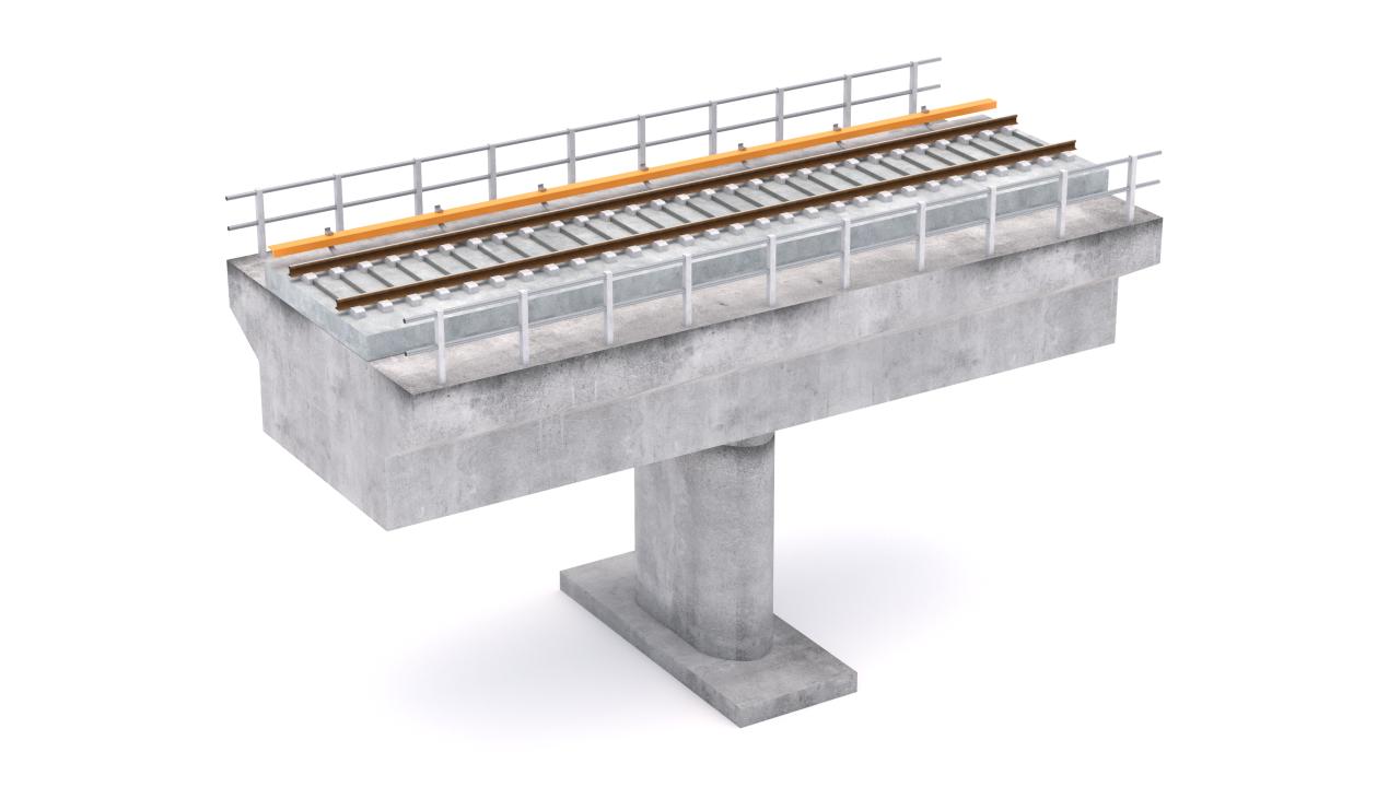 Hitachi Rail Driverless Metro Copenhagen with Railway Bridge 3d models