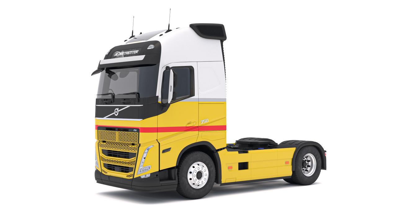 SHELL Volvo fh16 with Fuel Semi Tank Trailer 3d models
