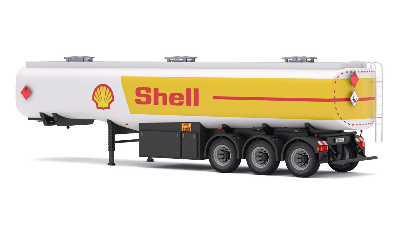 SHELL Volvo fh16 with Fuel Semi Tank Trailer 3d models