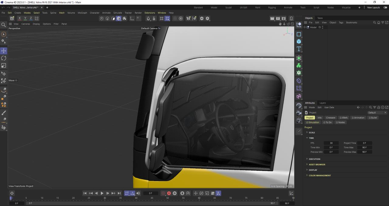 SHELL Volvo fh16 with Fuel Semi Tank Trailer 3d models