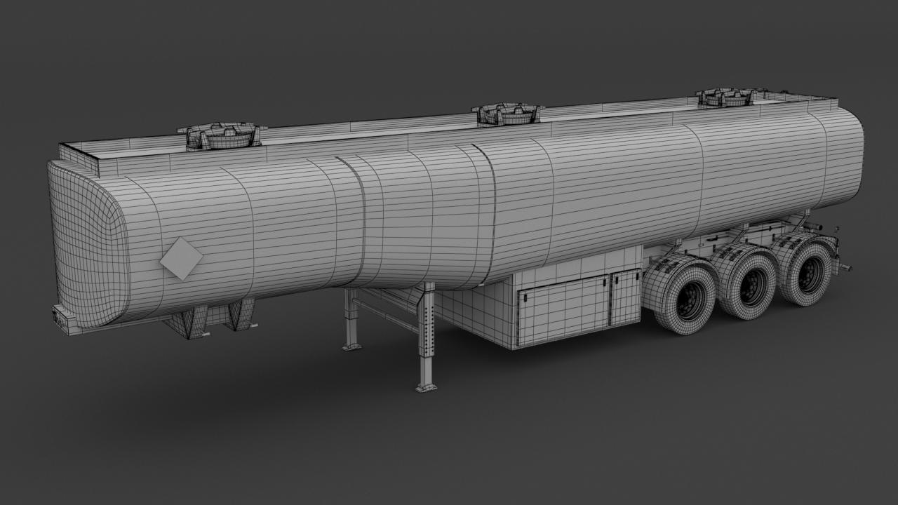 SHELL Volvo fh16 with Fuel Semi Tank Trailer 3d models