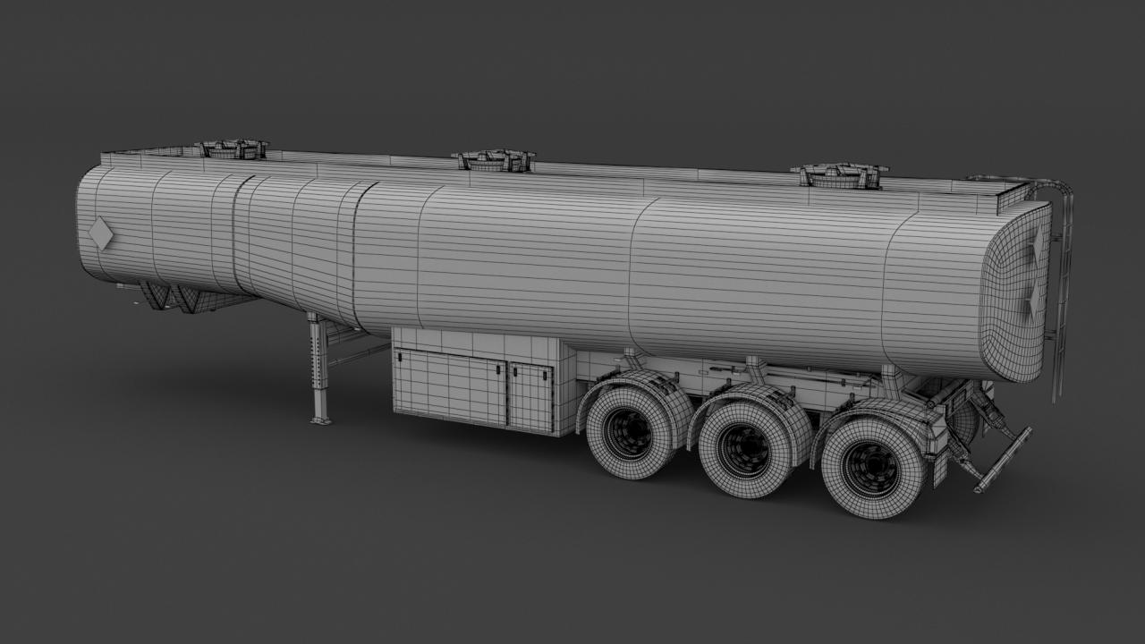 SHELL Volvo fh16 with Fuel Semi Tank Trailer 3d models