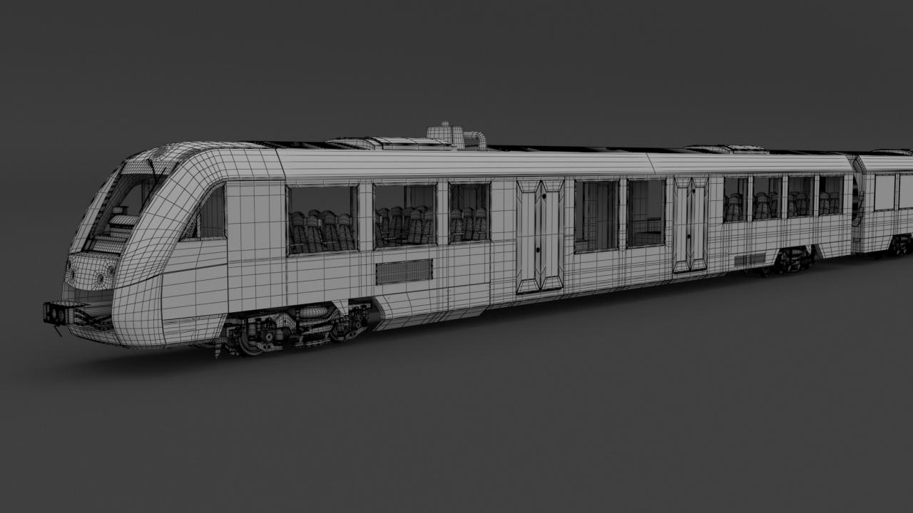 DB Regio Alstom Coradia LINT 81 Train 3d models