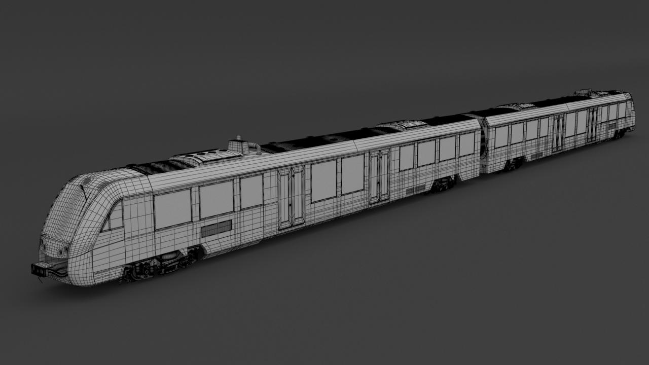 DB Regio Sudwest Alstom Coradia LINT 54 Train 3d models