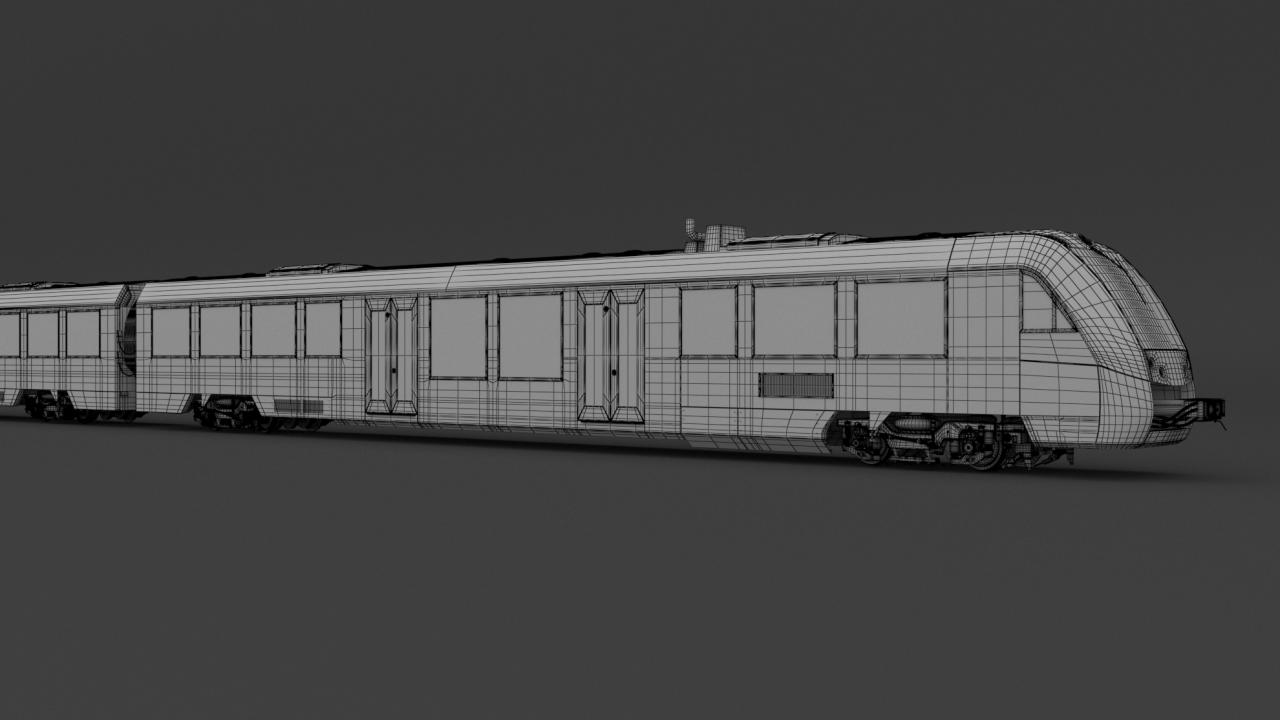 DB Regio Sudwest Alstom Coradia LINT 54 Train 3d models
