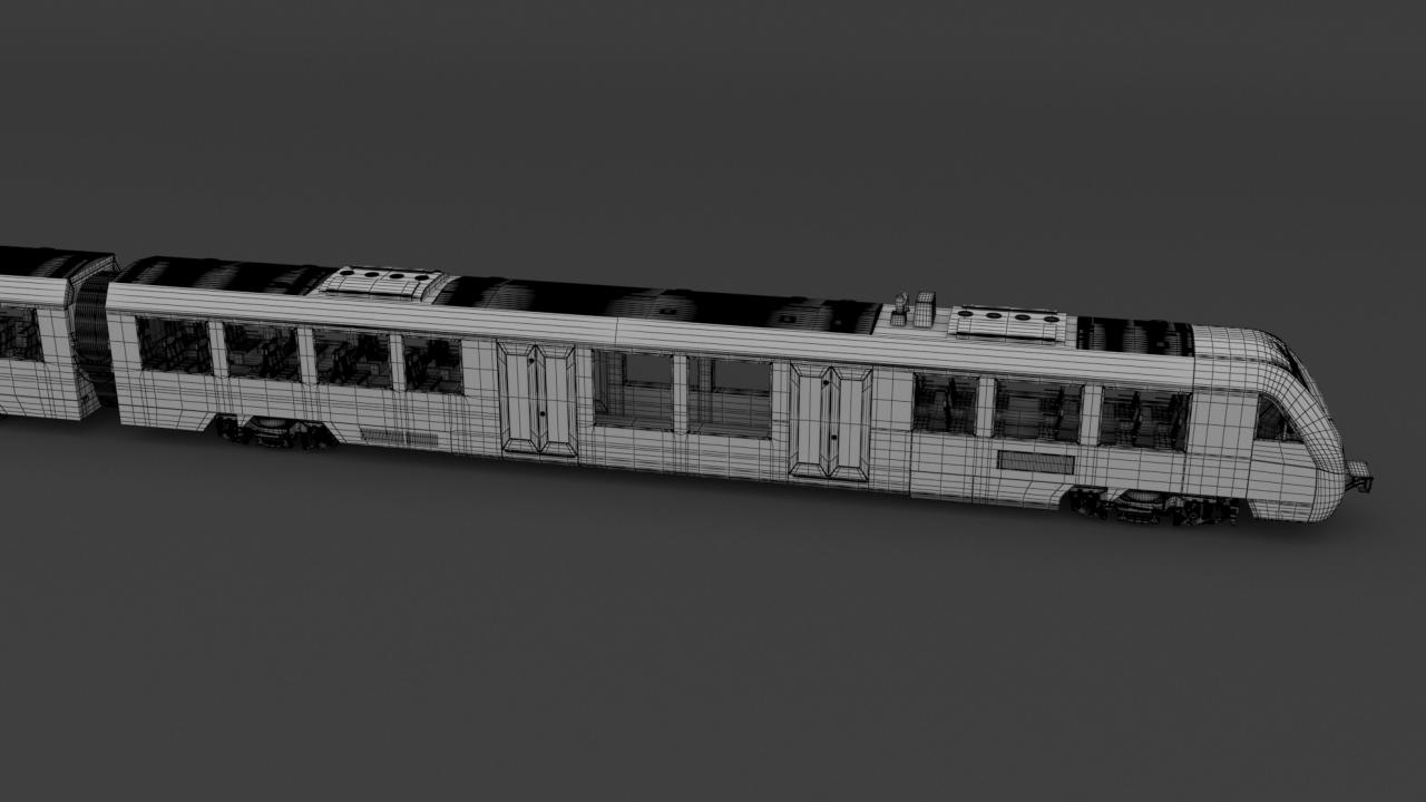 DB Regio Sudwest Alstom Coradia LINT 54 Train 3d models
