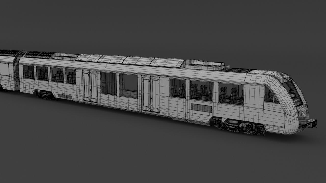 Alstom Coradia iLint 54 Hydrogen Train 3d models