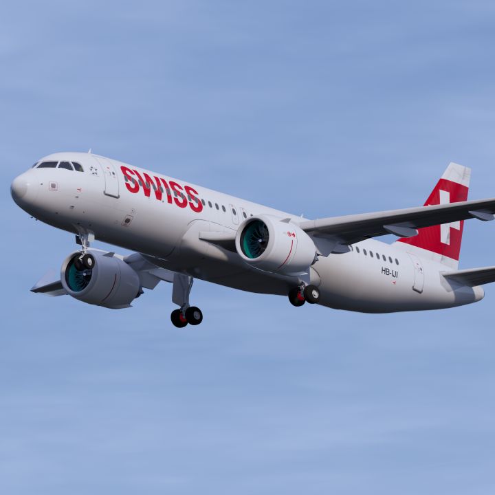 Swiss A320 3d models