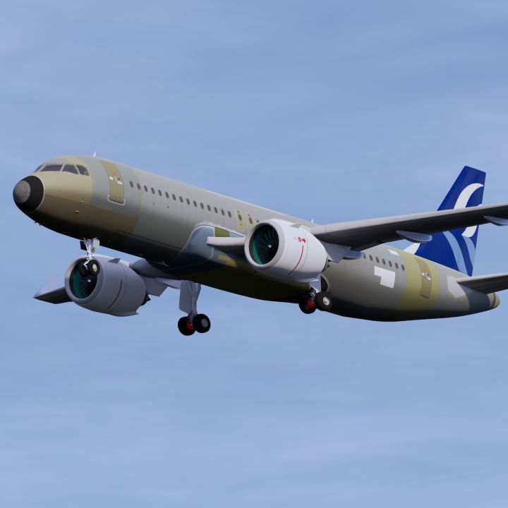 Aegean A320neo Unpainted 3d models