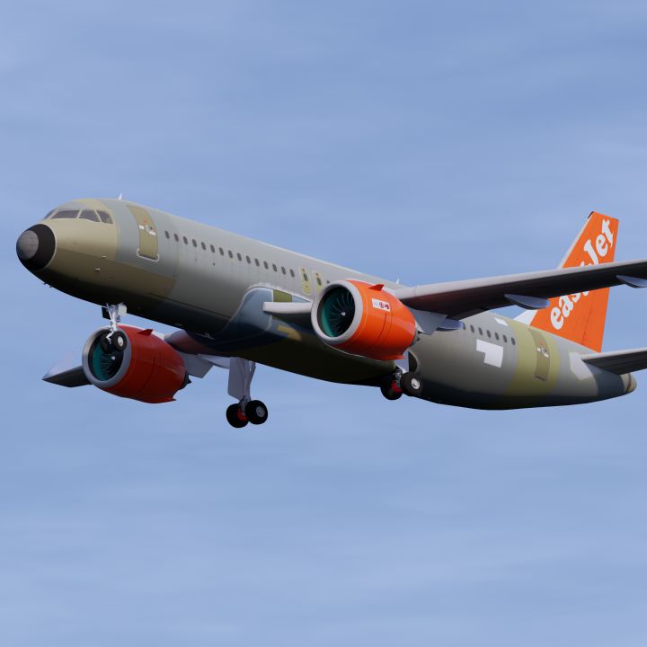 EasyJet A320 Unpainted 3d models