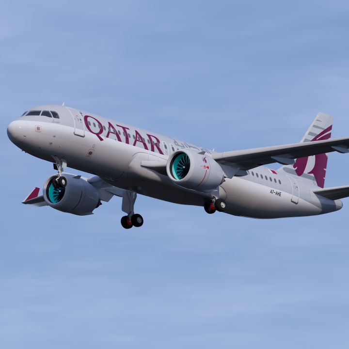 Qatar Airways A320 NEO 3d models