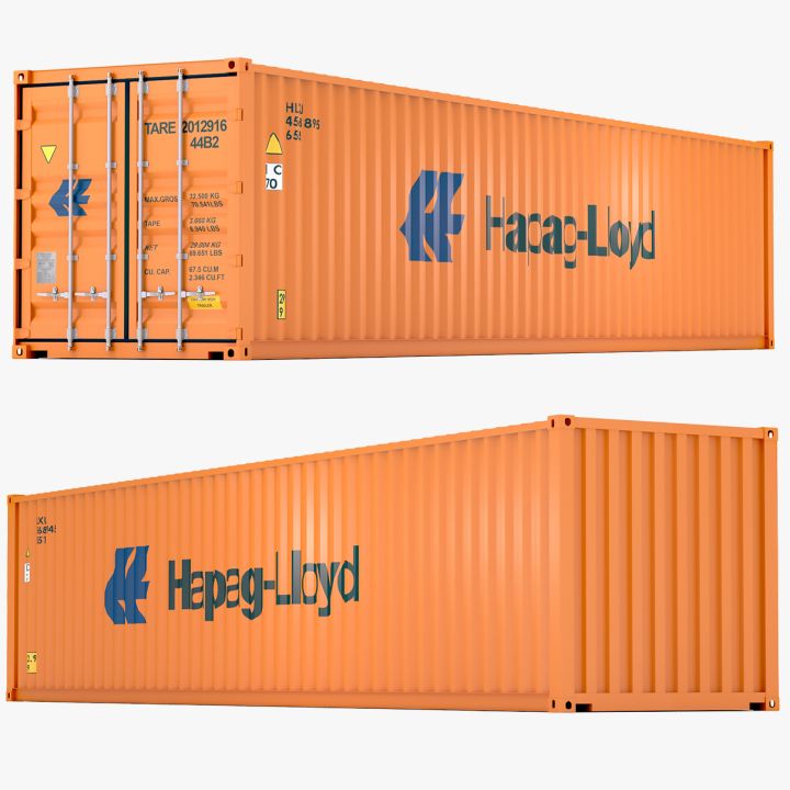 Hapag lloyd Shipping Container 3d models