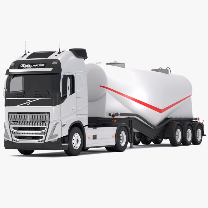 Volvo FH16 2021 With Cement Trailer 3d models