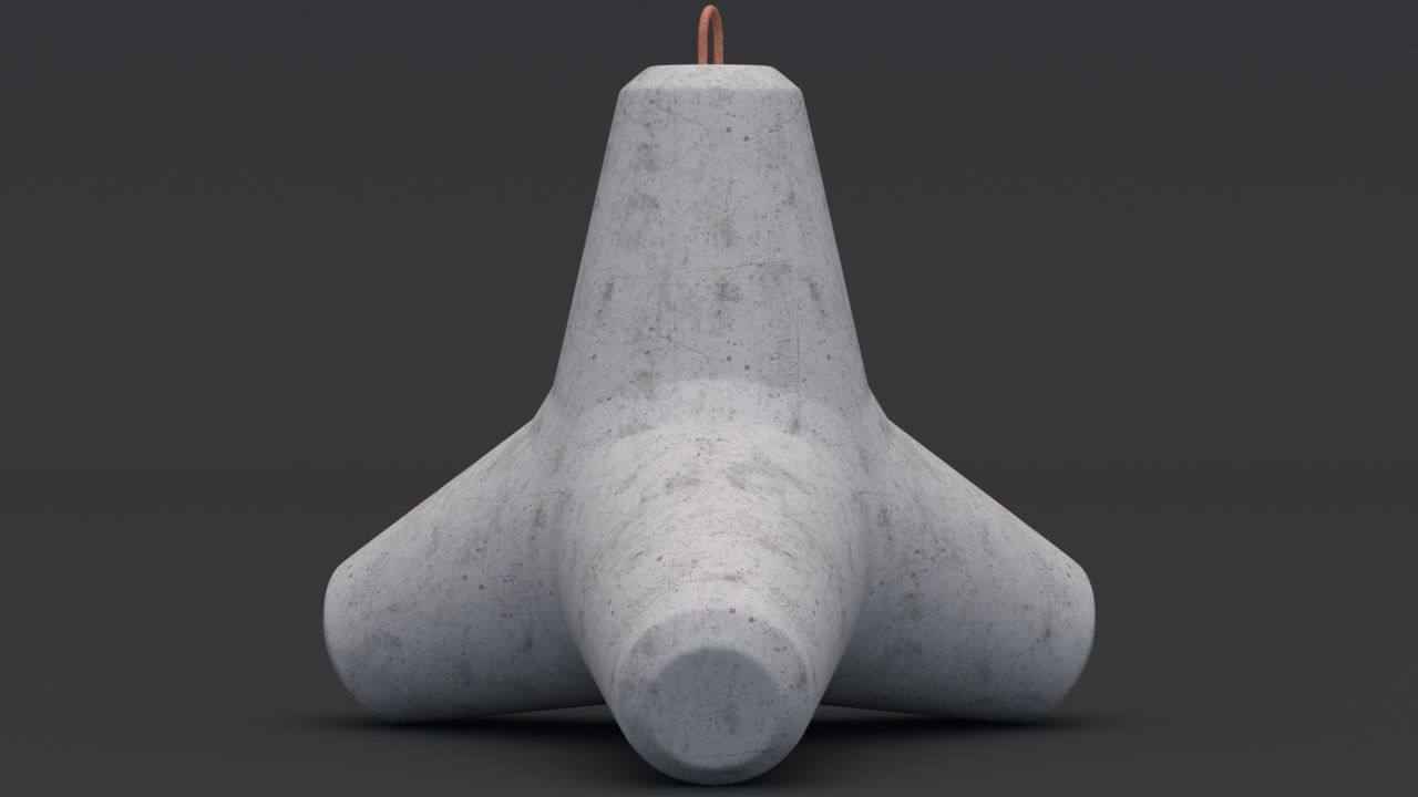 Concrete Tetrapod 3d models