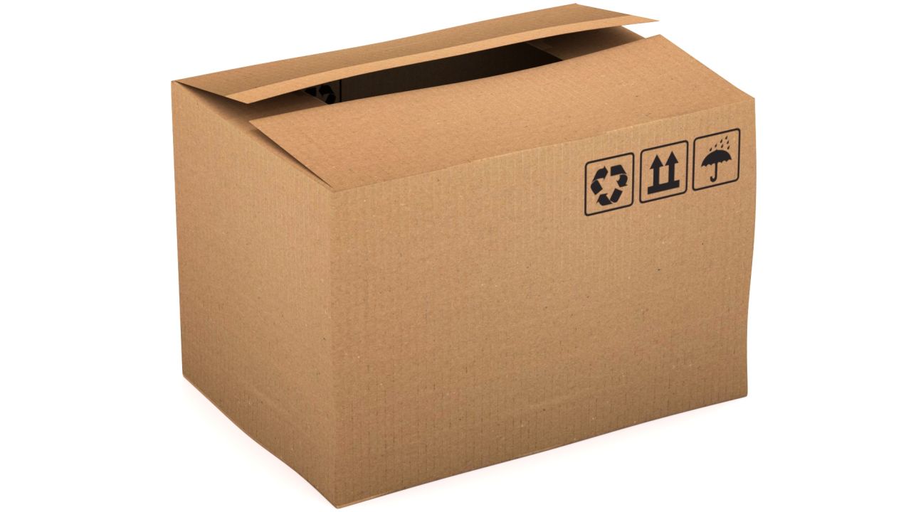 Cardboard Box 02 3d models