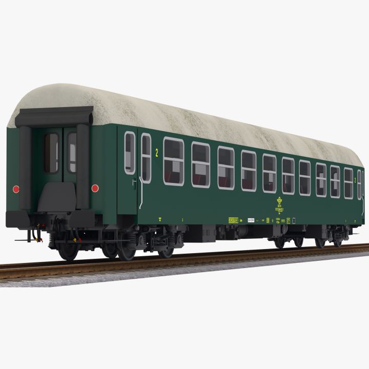 Ose Veb UIC-Y Passenger Train Car Green 3d models