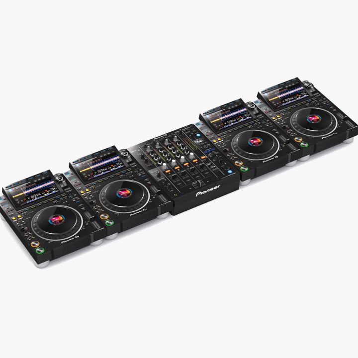Pioneer DJ Set 3 DJM0750 MK2 and CDJ 3000 Nexus 3d models