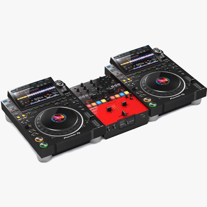 Pioneer DJ Set 4 DJM-S5 and CDJ 3000 Nexus 3d models