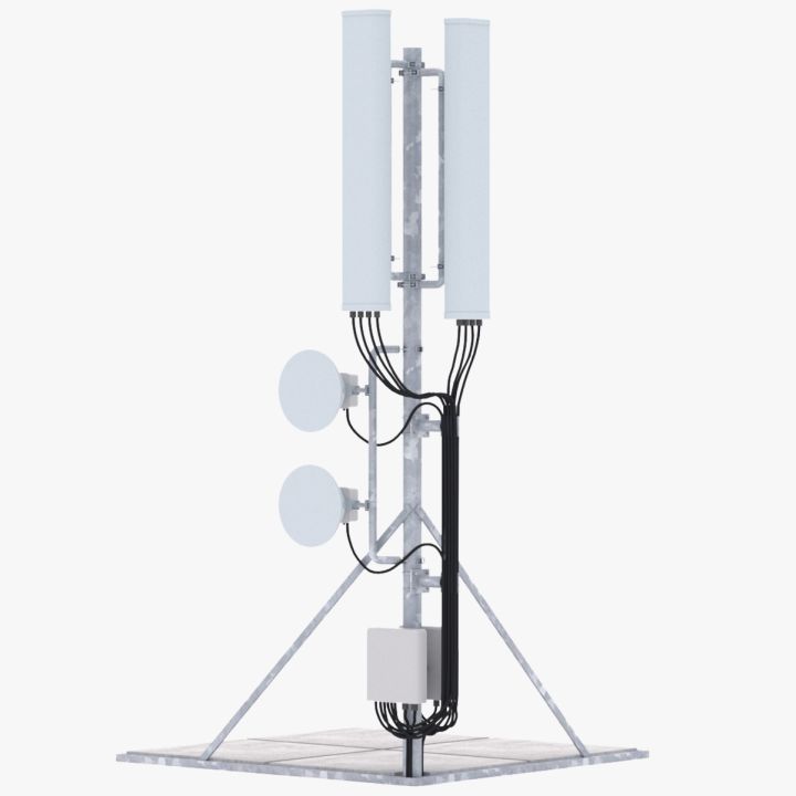 Rooftop Cell Phone Tower 1 3d models