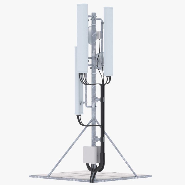 Rooftop Cell Phone Tower 3 3d models