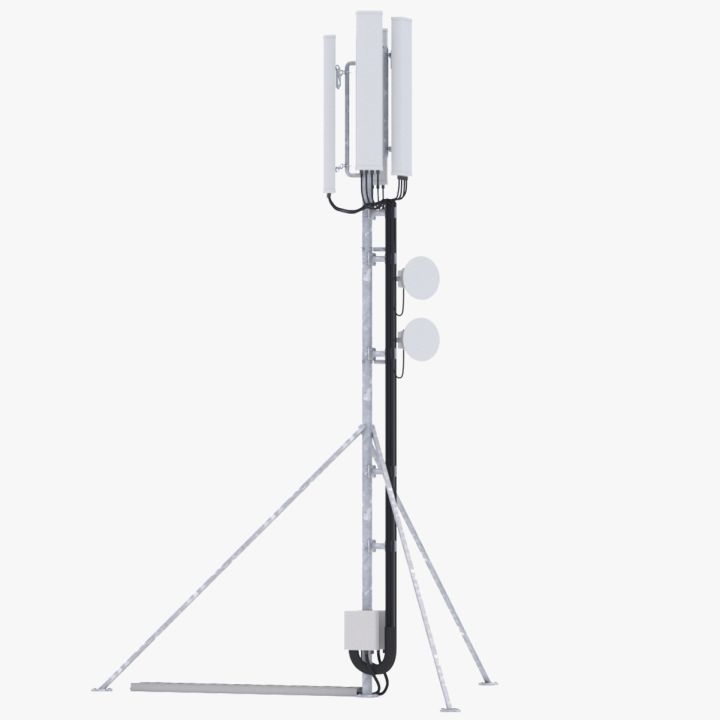Rooftop Cell Phone Tower 5 3d models