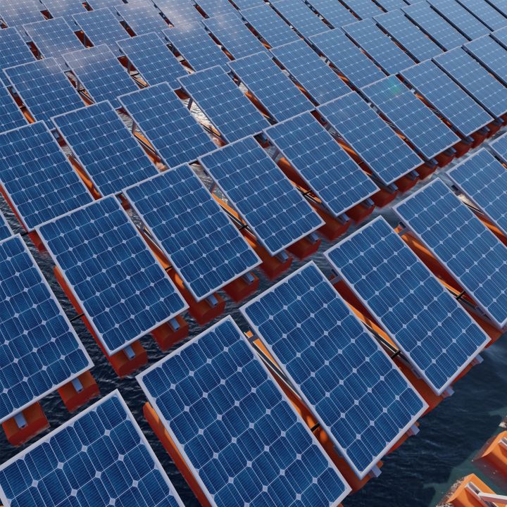 Floating Solar Panels 3d models