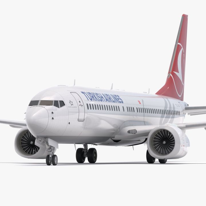 Boeing 737-800 MAX Turkish Airlines 3d models