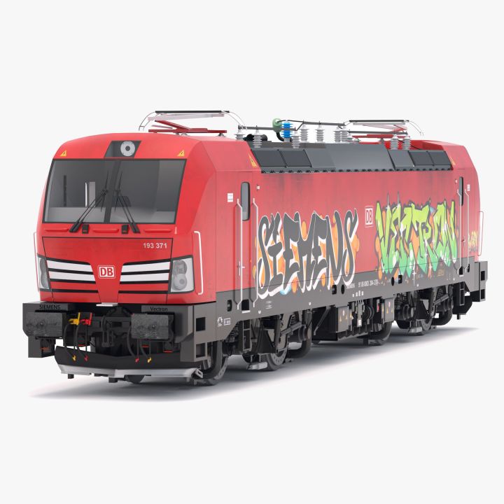 Siemens Vectron DB with Graffiti 3d models