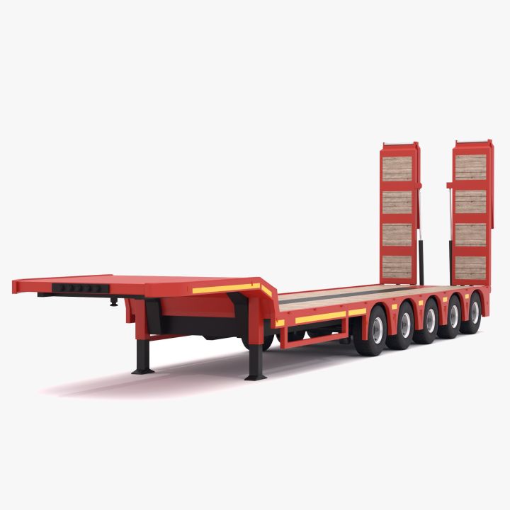 Lowboy Trailer 3d models