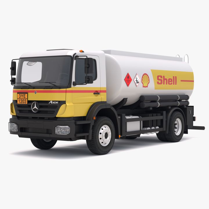 Mercedes-Benz Axor Shell Truck Tanker 3d models