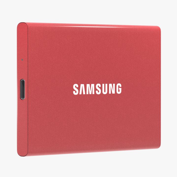 Samsung Portable SSD T7 Red 3d models