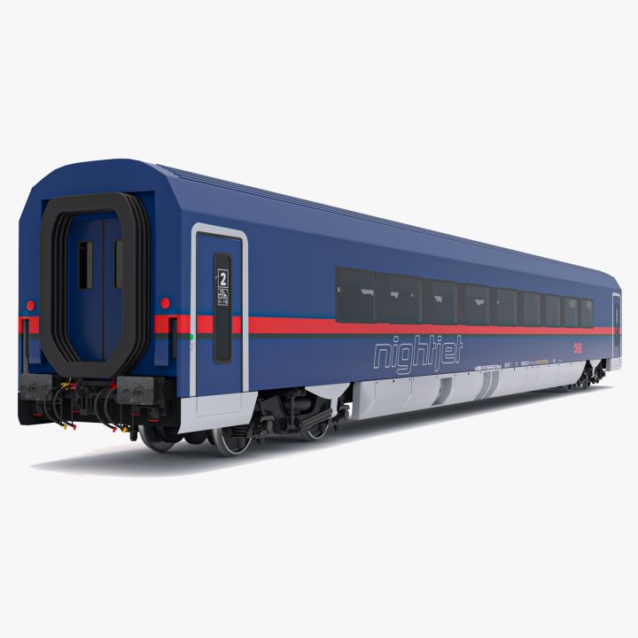 Ampz Rail Wagon OBB Nightjet 1 3d models