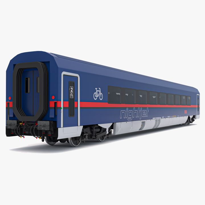 Ampz Rail Wagon OBB Nightjet 2 3d models