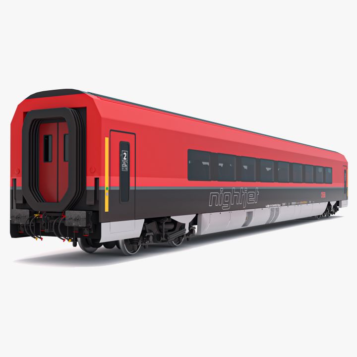 Ampz Rail Wagon OBB Nightjet 3 3d models