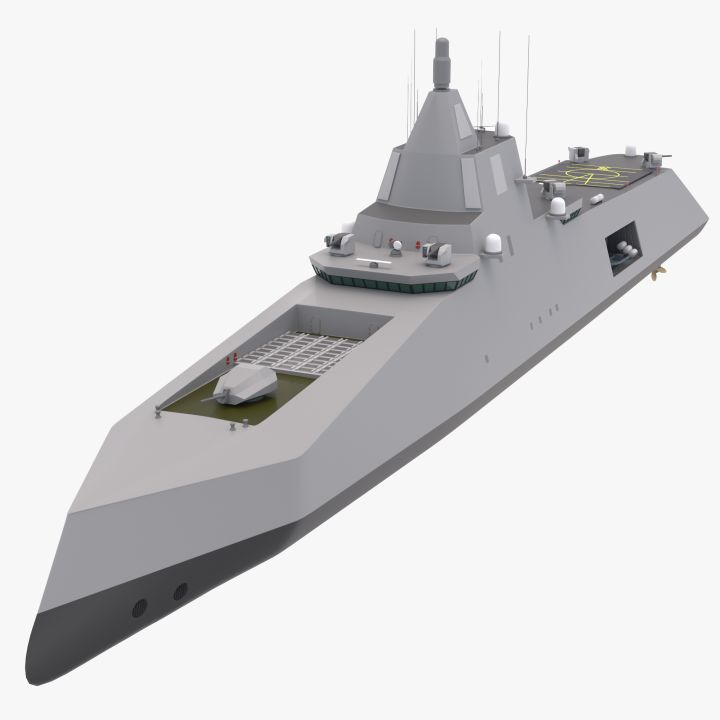 Stealth Navy Frigate 3d models