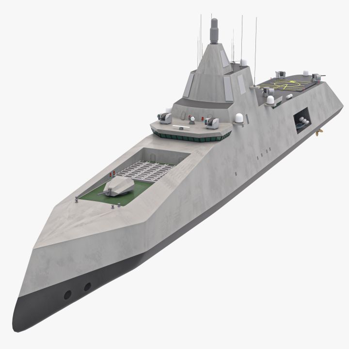Stealth Navy Frigate v2 3d models
