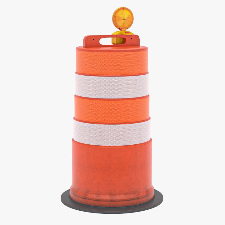 Traffic Barrel Barricade 3d models