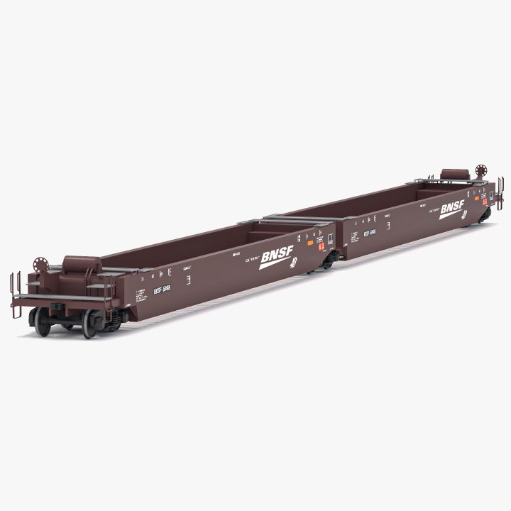 Double Stack Railcar BNSF 3d models