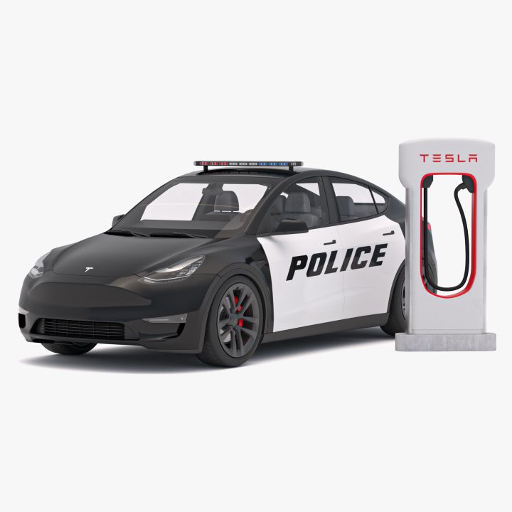 Tesla Y Police and Supercharger V3 3d models