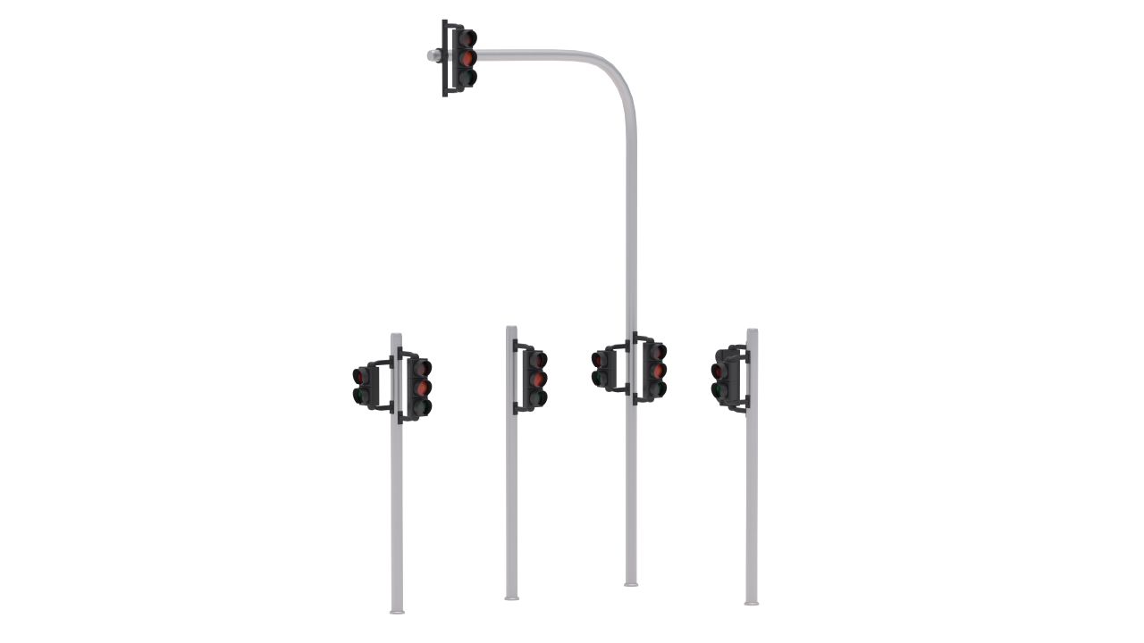 Traffic Light Set Collection 3d models