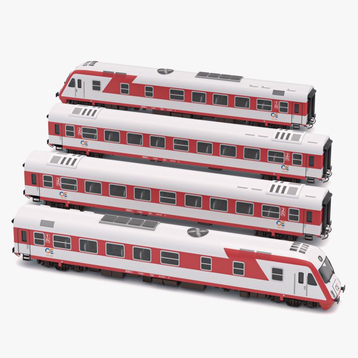 AEG DE IC-2000N Passenger Train 3d models